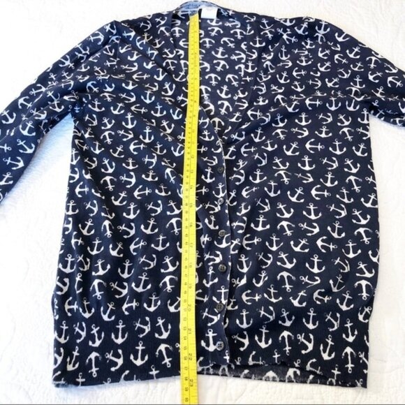 J. Crew The Clare Cardigan Anchor Print - S - Picture 8 of 9